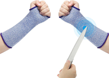 Cut Resistant Sleeve, Arm Safety Protectors Sleeves with Thumb Hole Level 5 Protection Forearm Guard Sleeves