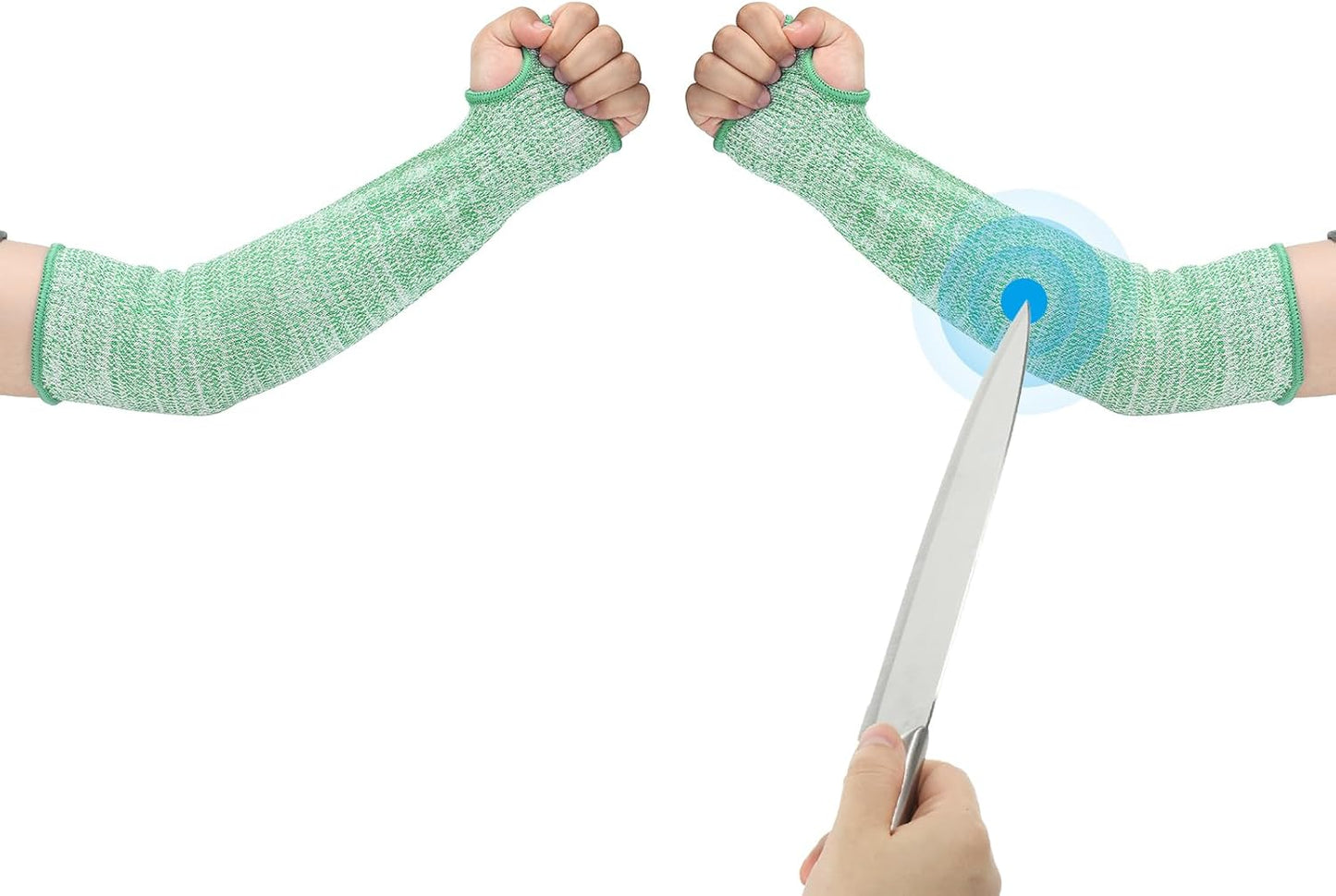 Cut Resistant Sleeve, Arm Safety Protectors Sleeves with Thumb Hole Level 5 Protection Forearm Guard Sleeves