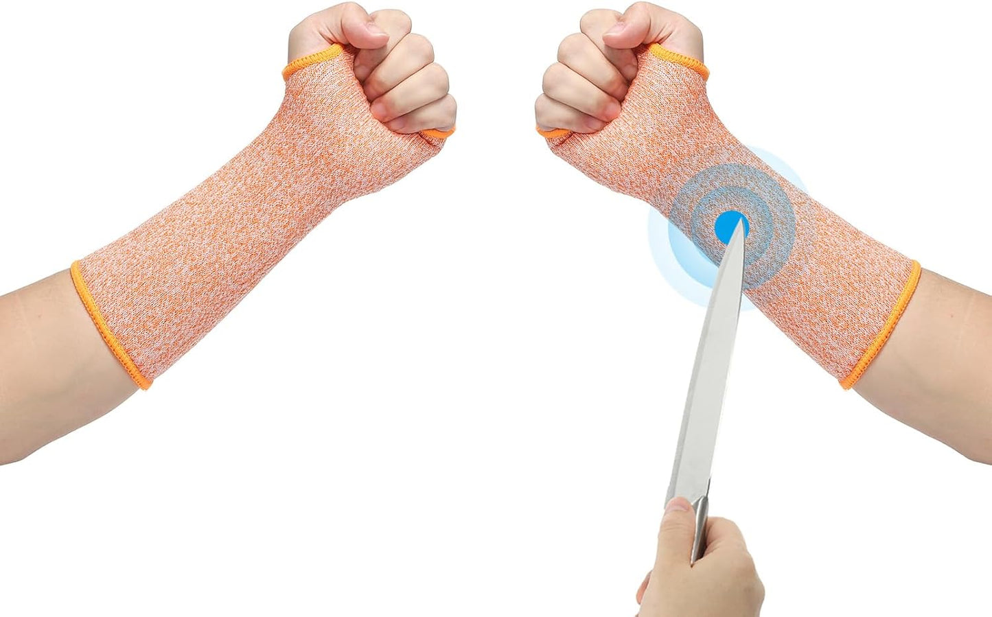 Cut Resistant Sleeve, Arm Safety Protectors Sleeves with Thumb Hole Level 5 Protection Forearm Guard Sleeves
