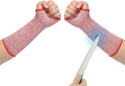 Cut Resistant Sleeve, Arm Safety Protectors Sleeves with Thumb Hole Level 5 Protection Forearm Guard Sleeves