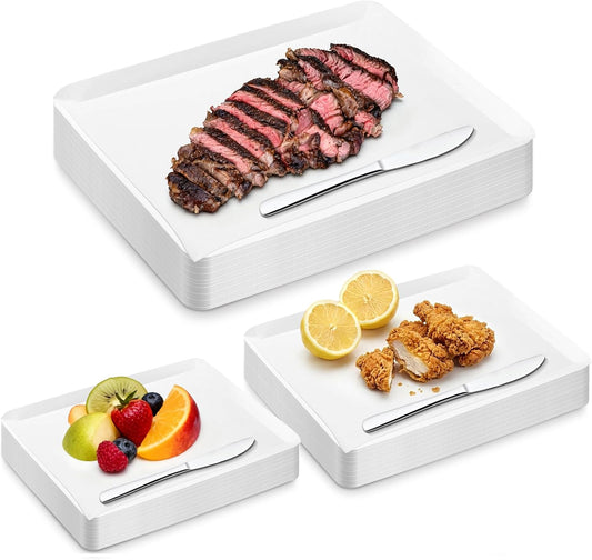 120 Count 3 Size Disposable Cutting Board Sheets Bulk Flexible Plastic Cutting Mat 15" x 11", 13" x 10" and 11" x 9" Assorted Sizes Chopping Boards for Kitchen and Commercial Use