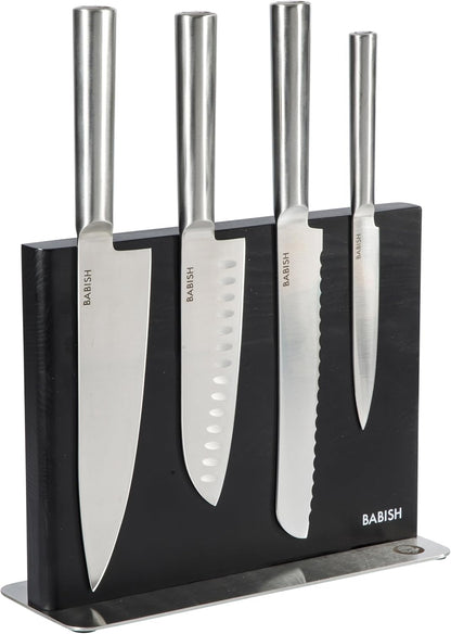 High-Carbon 1.4116 German Steel 15 Piece Full Tang Forged Cutlery Kitchen Knife Block Set - Black
