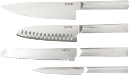 High-Carbon 1.4116 German Steel 15 Piece Full Tang Forged Cutlery Kitchen Knife Block Set - Black