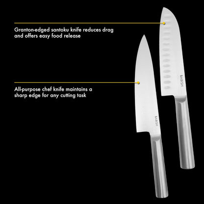High-Carbon 1.4116 German Steel 15 Piece Full Tang Forged Cutlery Kitchen Knife Block Set - Black