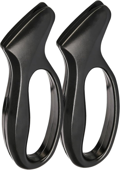 2pc Black Knife Sharpener - Afilador de Cuchillos, Ergonomic Comfort Handle, Compact & Easy to Use, Professional Hone for Restoring Straight Edges (Kitchen/Pocket Knives)