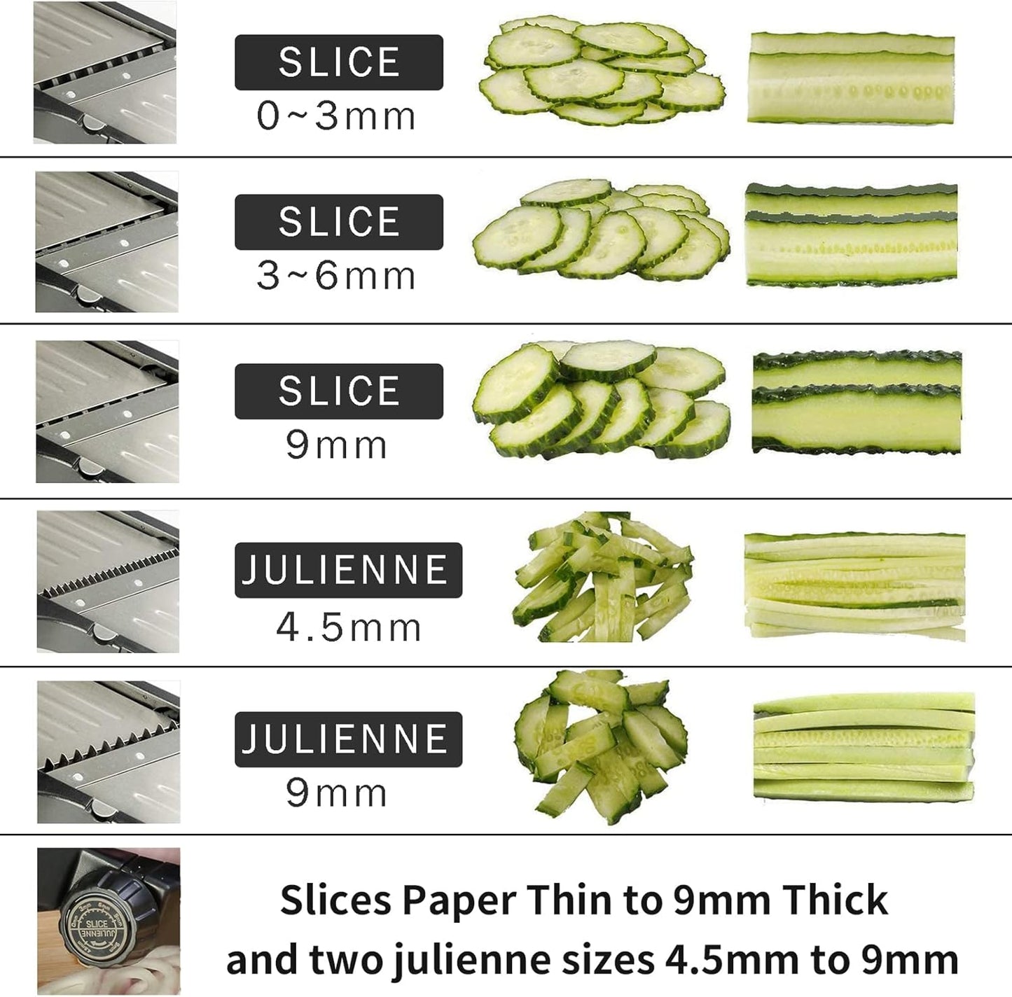 Mandoline Slicer for Kitchen, Mandolin and Julienne for Vegetables | Stainless Steel Mandoline Slicer for Onion, Cucumber, Cabbage, Potato and Carrot Vegetable Slicer with Cut-Resistant Gloves