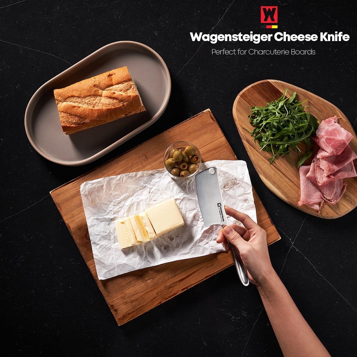 100% Stainless Steel Butter Knife Spreader, Cocktail Cheese Knife for Condiments, Jam, Pastry & Butter, Ergonomic Handle Design, Perfect for Cutting or Spreading Cheese & Butter