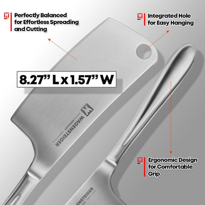 100% Stainless Steel Butter Knife Spreader, Cocktail Cheese Knife for Condiments, Jam, Pastry & Butter, Ergonomic Handle Design, Perfect for Cutting or Spreading Cheese & Butter