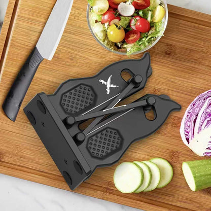 Edge Manual Knife Sharpener, Self-Adjusting Pull-Through Tungsten Carbide for Fast Edge Repair, Kitchen & EDC Knives, Bavarian Edge & Brod and Taylor Style