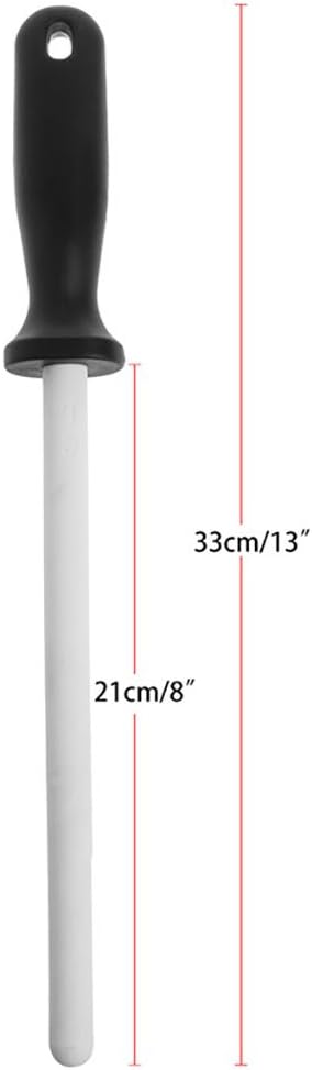 8" Knife Sharpener Rod, Gourmet Blade Sharpening Stick with ABS Handle - Honing Steel for Kitchen, Home or Hunting - Chef Hunter Polishing Tool