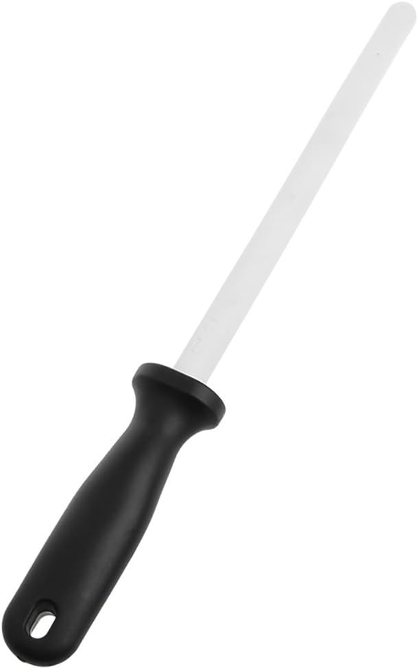 8" Knife Sharpener Rod, Gourmet Blade Sharpening Stick with ABS Handle - Honing Steel for Kitchen, Home or Hunting - Chef Hunter Polishing Tool
