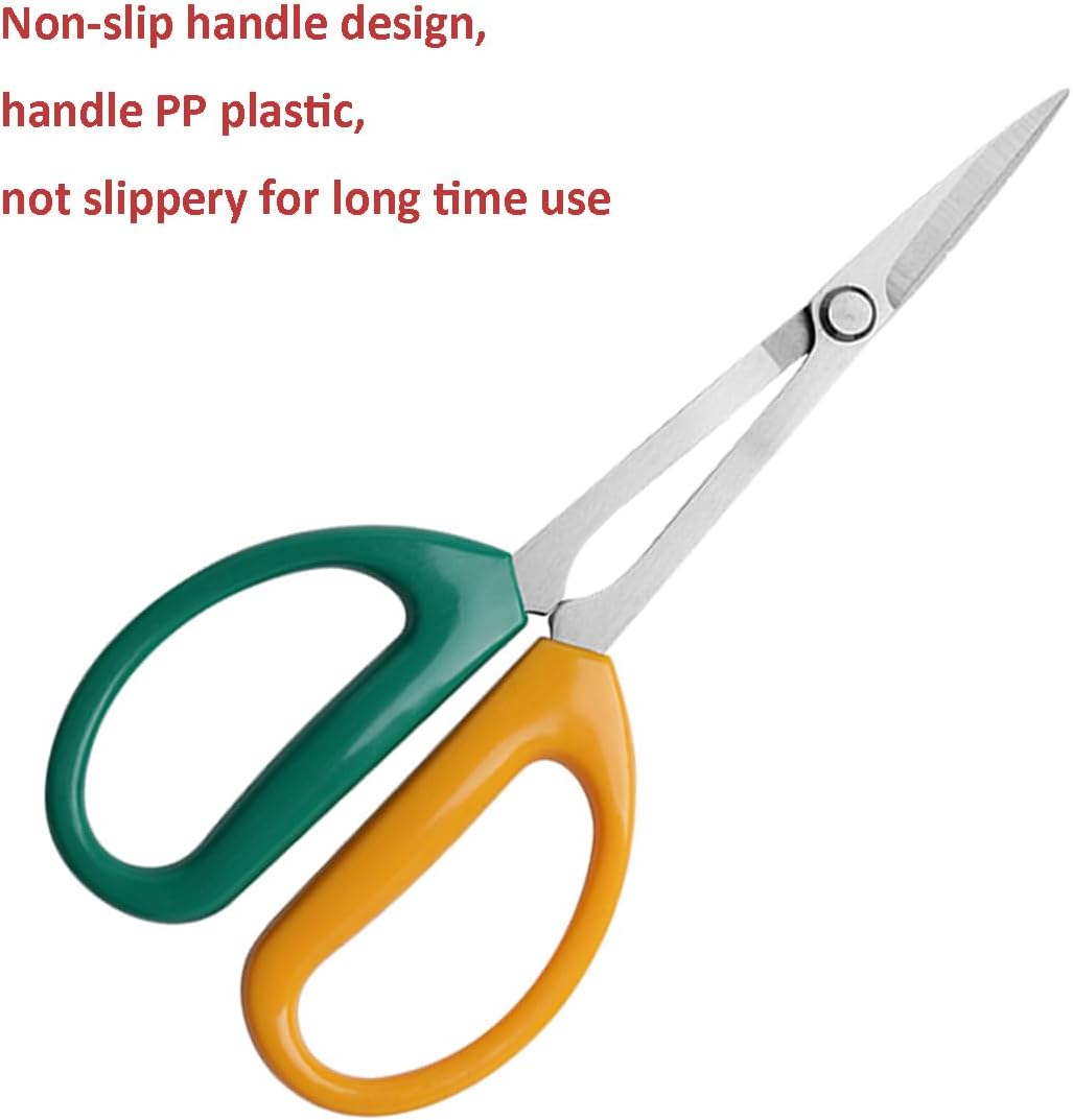 Garden Scissors, Stainless Steel Garden Bonsai Pruning Shears, Anti-Slip Softgrip SnipGardening Tools Garden Shears for Plants Herb (Modern)