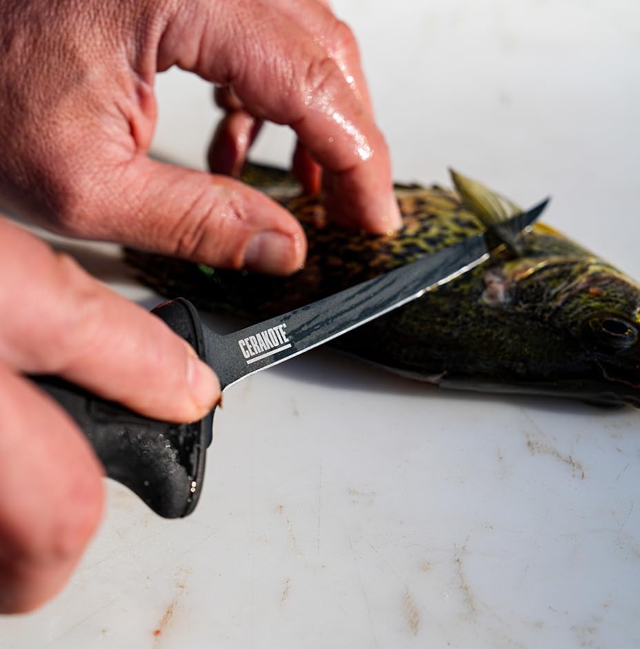 6" Stealth FXF Flex Fillet Knife Flexible Fishing Fillet Knife for Fish Cleaning Bait Prep and Processing