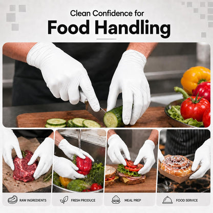ForPro Disposable Nitrile Gloves, Chemical Resistant, Powder-Free, Latex-Free, Non-Sterile, Food Safe, 4 Mil