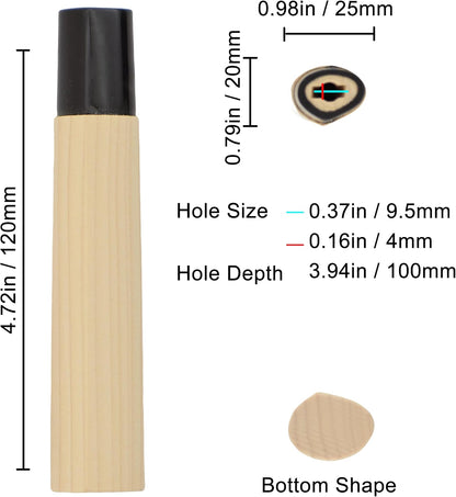 Knife Handle Japanese Chef Repair Natural Wood Replacement Deba (Deba-1) | You can replace the handle of a dirty or broken japanese chef knife after using it for many years