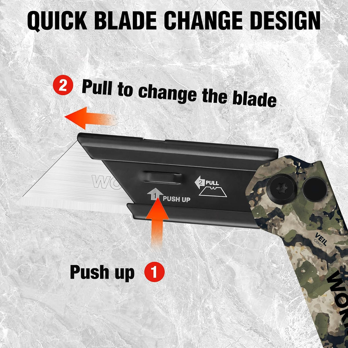 3-Pack Camo Folding Utility Knife Set