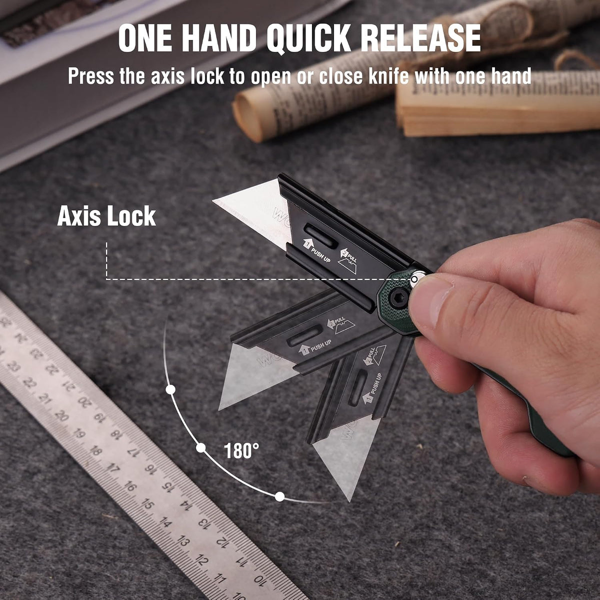 3-Pack Camo Folding Utility Knife Set