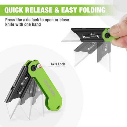 3-Pack Camo Folding Utility Knife Set