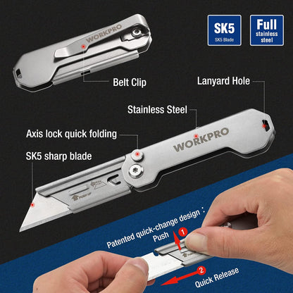 3-Pack Camo Folding Utility Knife Set