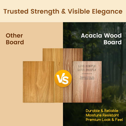 Acacia Wood Cutting Board Set of 3 with Stand, Multi-Size Book-Style Wooden Chopping Boards for Kitchen Food Prep, Meat, Fruit, Cheese, Charcuterie and Serving