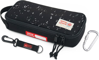 Rough Enough Small Tool Bag Pouch, Compact EDC Organizer | 9"x4"x1.7", YKK Zipper, 3mm Foam Padding, Carabiner and Keychain, Holds Tools, Cables, Multimeter, For Travel, Car, DIY