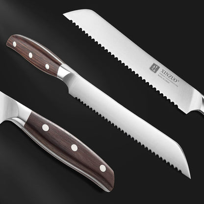 Meat Cleaver Knife, 7 Inches German Stainless Steel Chef Cleaver Knife,Vegetable Meat Cleaver,Multifunction Chopper Butcher Knife,Chinese Chef Knife, Ultra Sharp, Red Sandalwood Handle