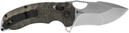 Kiku Quick-Opening Sharp Ambidextrous Pocket Folding Knives with Linen Micarta Handle | CTS XHP Steel, XR Lock