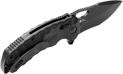 Kiku Quick-Opening Sharp Ambidextrous Pocket Folding Knives with Linen Micarta Handle | CTS XHP Steel, XR Lock