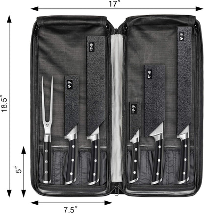 Cangshan 1023770 7-Piece Cut-Resistant Nylon Cutlery Knife Bag with Strap, Bag Only (CUTLERY NOT INCLUDED)