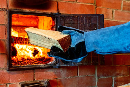 Fireplace Gloves Fire Heat Resistant: Dark-Grey 16IN 932℉ - Fireproof Leather for Fireplace Fire Pit Wood Stove Campfire Furnace BBQ Grill Oven Stick Mig Welding Welder Gear - Birthday Gift XL