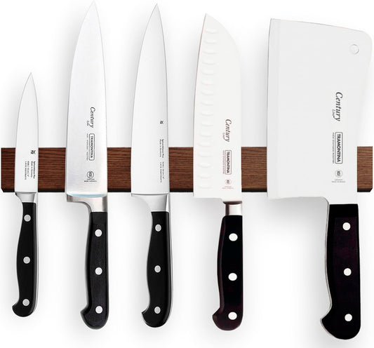 12 Inch Brown Knife Magnetic Strip Use as Magnetic Knife Holder for Wall - Magnetic Knife Strip - Kitchen Magnetic Knife Bar Rack