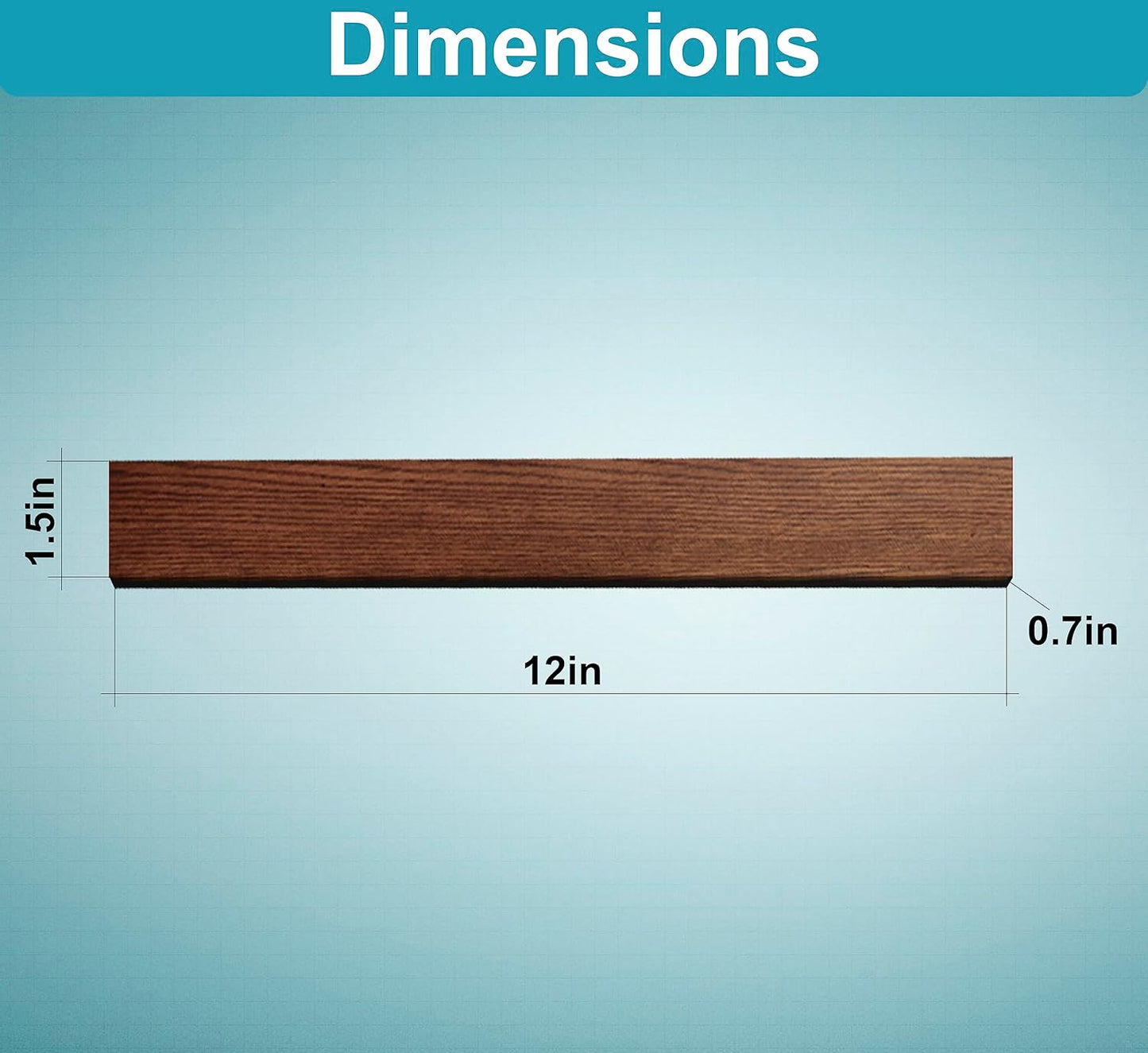 12 Inch Brown Knife Magnetic Strip Use as Magnetic Knife Holder for Wall - Magnetic Knife Strip - Kitchen Magnetic Knife Bar Rack