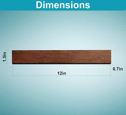 12 Inch Brown Knife Magnetic Strip Use as Magnetic Knife Holder for Wall - Magnetic Knife Strip - Kitchen Magnetic Knife Bar Rack