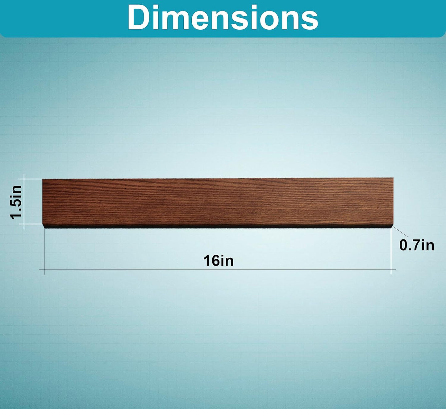 12 Inch Brown Knife Magnetic Strip Use as Magnetic Knife Holder for Wall - Magnetic Knife Strip - Kitchen Magnetic Knife Bar Rack
