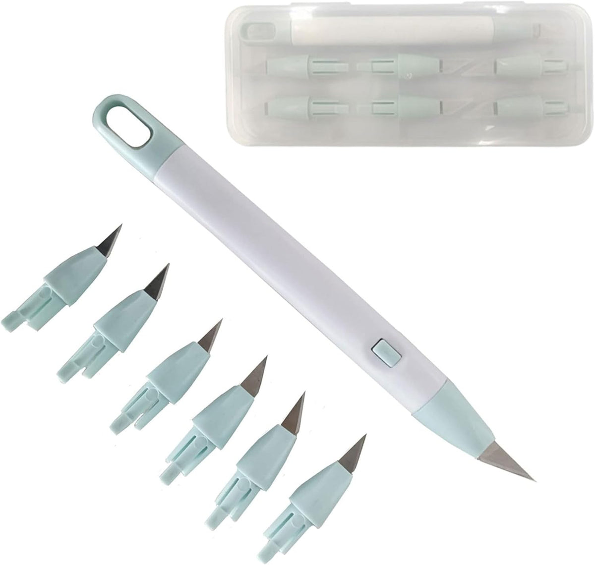Precision Craft Knife Set, 7-Piece Hobby Knife Kit with Case, Includes 6 Replaceable Blades, Ideal for Crafting, Scrapbooking, Rubber Stamps & DIY Projects