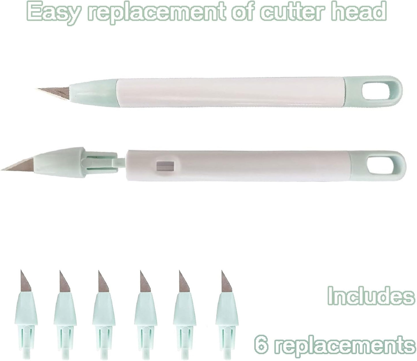 Precision Craft Knife Set, 7-Piece Hobby Knife Kit with Case, Includes 6 Replaceable Blades, Ideal for Crafting, Scrapbooking, Rubber Stamps & DIY Projects