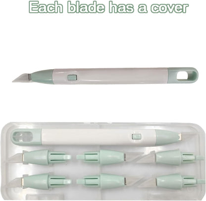 Precision Craft Knife Set, 7-Piece Hobby Knife Kit with Case, Includes 6 Replaceable Blades, Ideal for Crafting, Scrapbooking, Rubber Stamps & DIY Projects