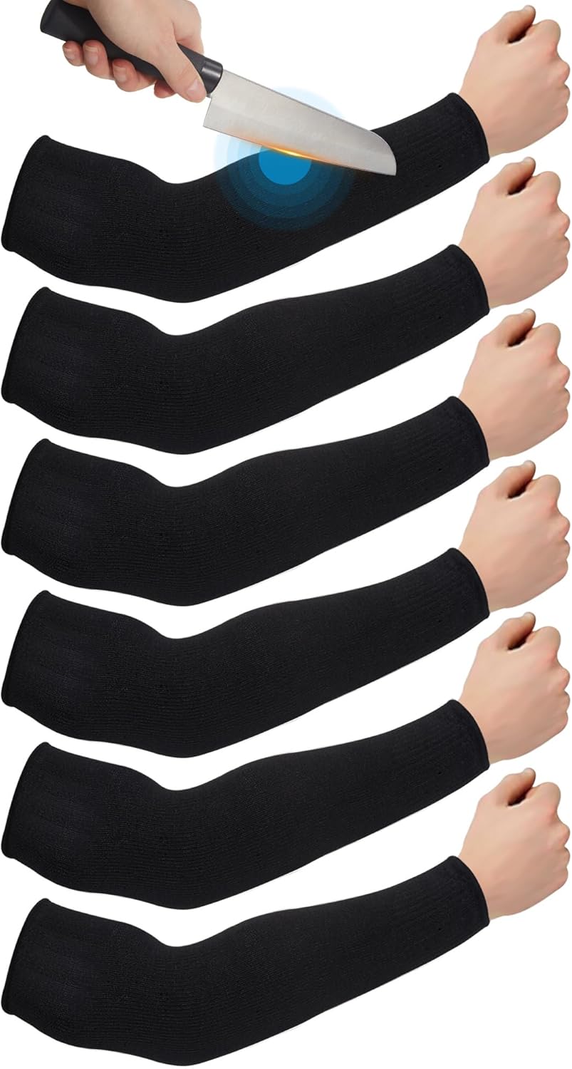 3 Pairs Cut Resistant Arm Sleeves Level 5 Arm Guard Protectors for Welding Gardening Kitchen Thin Skin Bruising Forearm