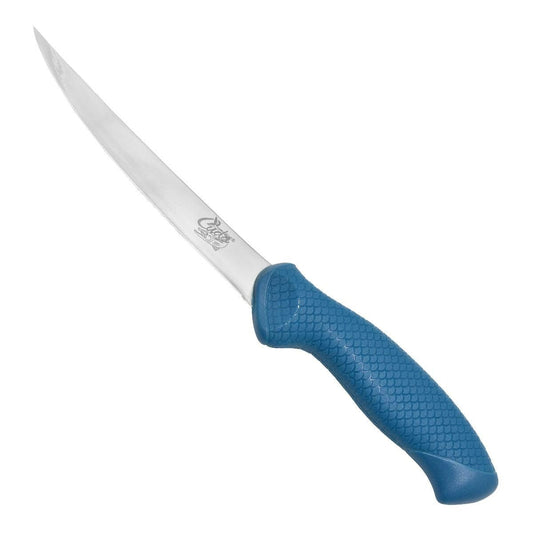 6" AquaTuff Curved Boning Saltwater & Freshwater Zirconium Bonding Fish Filleting Knife with Weather-Resistant Non-Slip Grip & Blade Cover