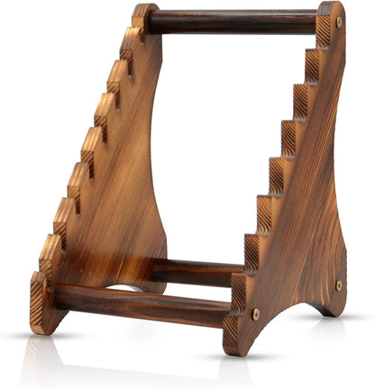 Knife Block, Wood Fixed Blade Knife Collection Display Stand Holder, Knife Holder Knife Wooden Display Case for Fixed Knife Series Display, Maximum 8 Knives