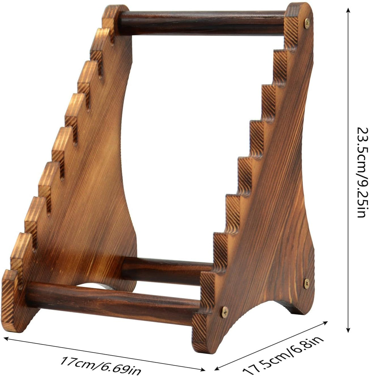 Knife Block, Wood Fixed Blade Knife Collection Display Stand Holder, Knife Holder Knife Wooden Display Case for Fixed Knife Series Display, Maximum 8 Knives