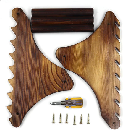 Knife Block, Wood Fixed Blade Knife Collection Display Stand Holder, Knife Holder Knife Wooden Display Case for Fixed Knife Series Display, Maximum 8 Knives