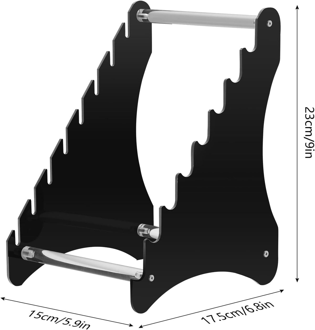 Knife Block, Wood Fixed Blade Knife Collection Display Stand Holder, Knife Holder Knife Wooden Display Case for Fixed Knife Series Display, Maximum 8 Knives
