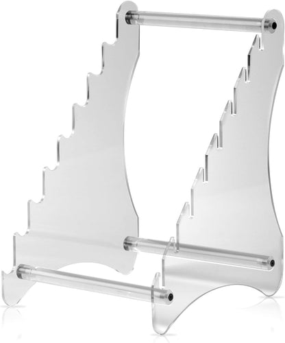 Knife Block, Wood Fixed Blade Knife Collection Display Stand Holder, Knife Holder Knife Wooden Display Case for Fixed Knife Series Display, Maximum 8 Knives