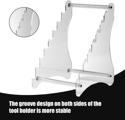 Knife Block, Wood Fixed Blade Knife Collection Display Stand Holder, Knife Holder Knife Wooden Display Case for Fixed Knife Series Display, Maximum 8 Knives