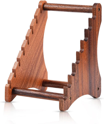 Knife Block, Wood Fixed Blade Knife Collection Display Stand Holder, Knife Holder Knife Wooden Display Case for Fixed Knife Series Display, Maximum 8 Knives
