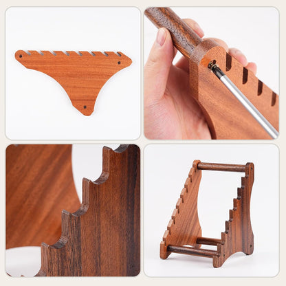 Knife Block, Wood Fixed Blade Knife Collection Display Stand Holder, Knife Holder Knife Wooden Display Case for Fixed Knife Series Display, Maximum 8 Knives