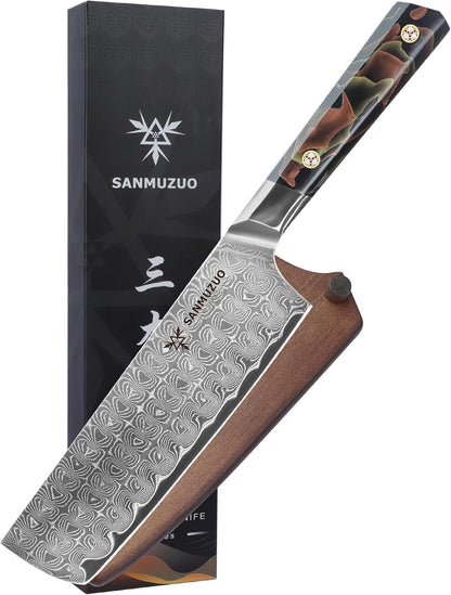 Bird Beak Paring Knife 3.5 Inch, Professional Kitchen Peeling Knife, Ultra Sharp Damascus Powder Steel with Full-tang Resin Handle, Bi Series