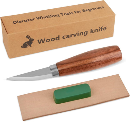Wood Carving Knifes, (Straight handle Sloyd Carving Knife)