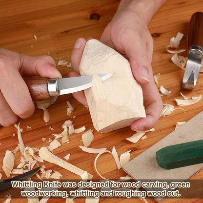 Wood Carving Knifes, (Straight handle Sloyd Carving Knife)
